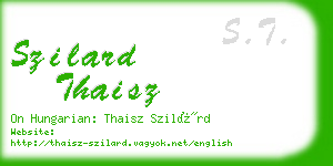 szilard thaisz business card